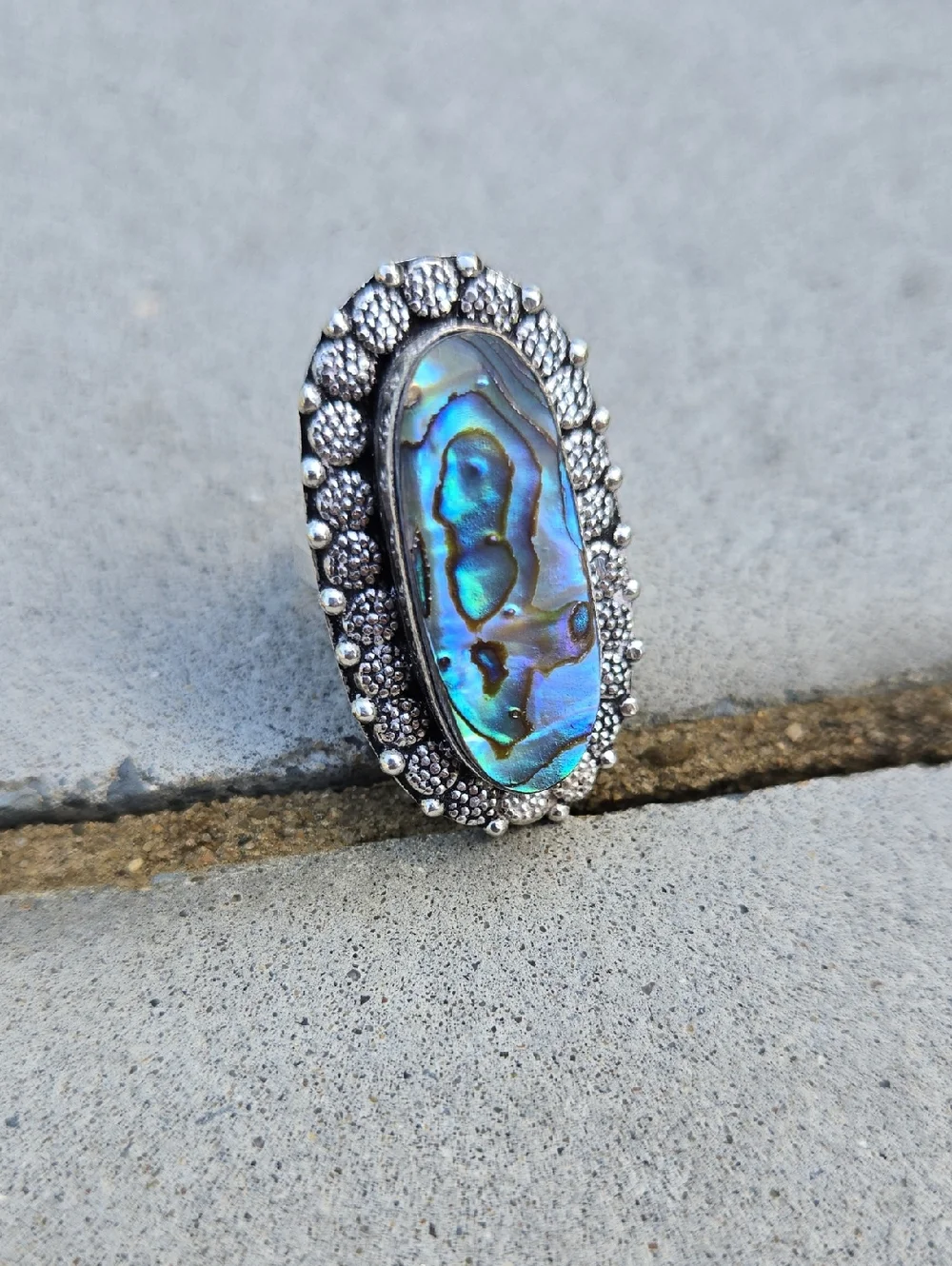 Abalone Sterling Silver Ring